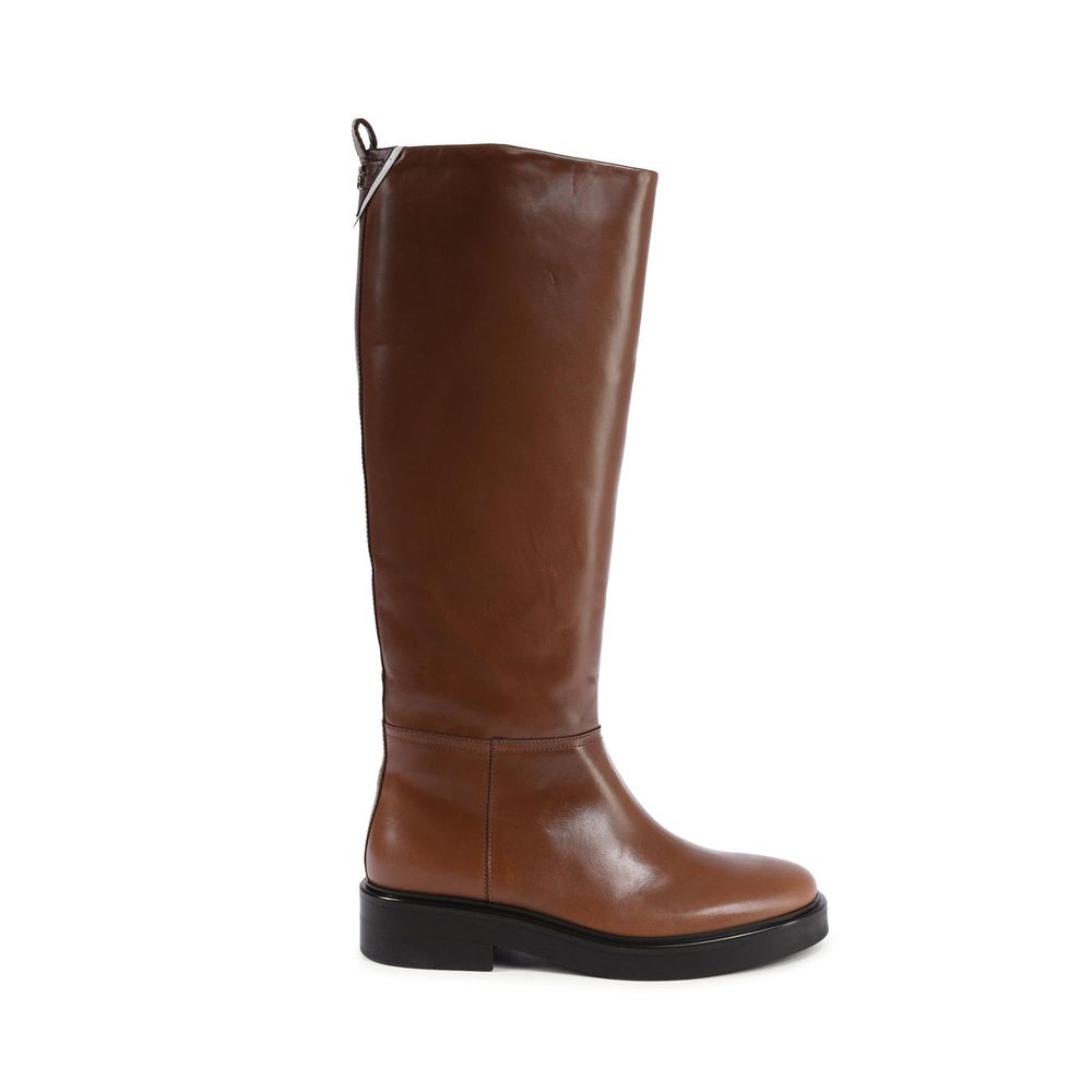 Tommy Hilfiger Braune Leder-Ankle Boots