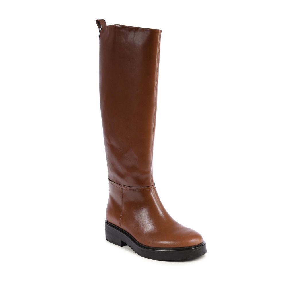 Tommy Hilfiger Braune Leder-Ankle Boots