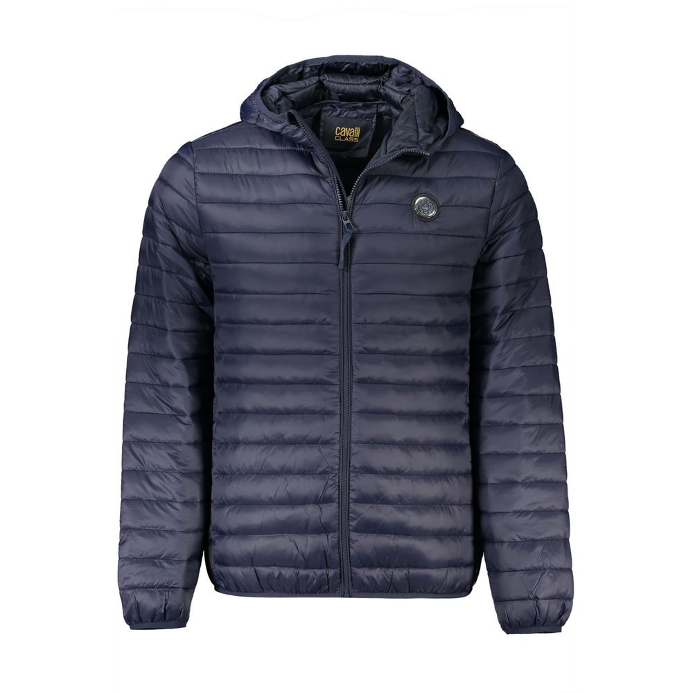 Cavalli Class Blue Shell Jacket in Polyamide