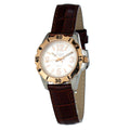 JUSTINA Braune Leder-Armbanduhr