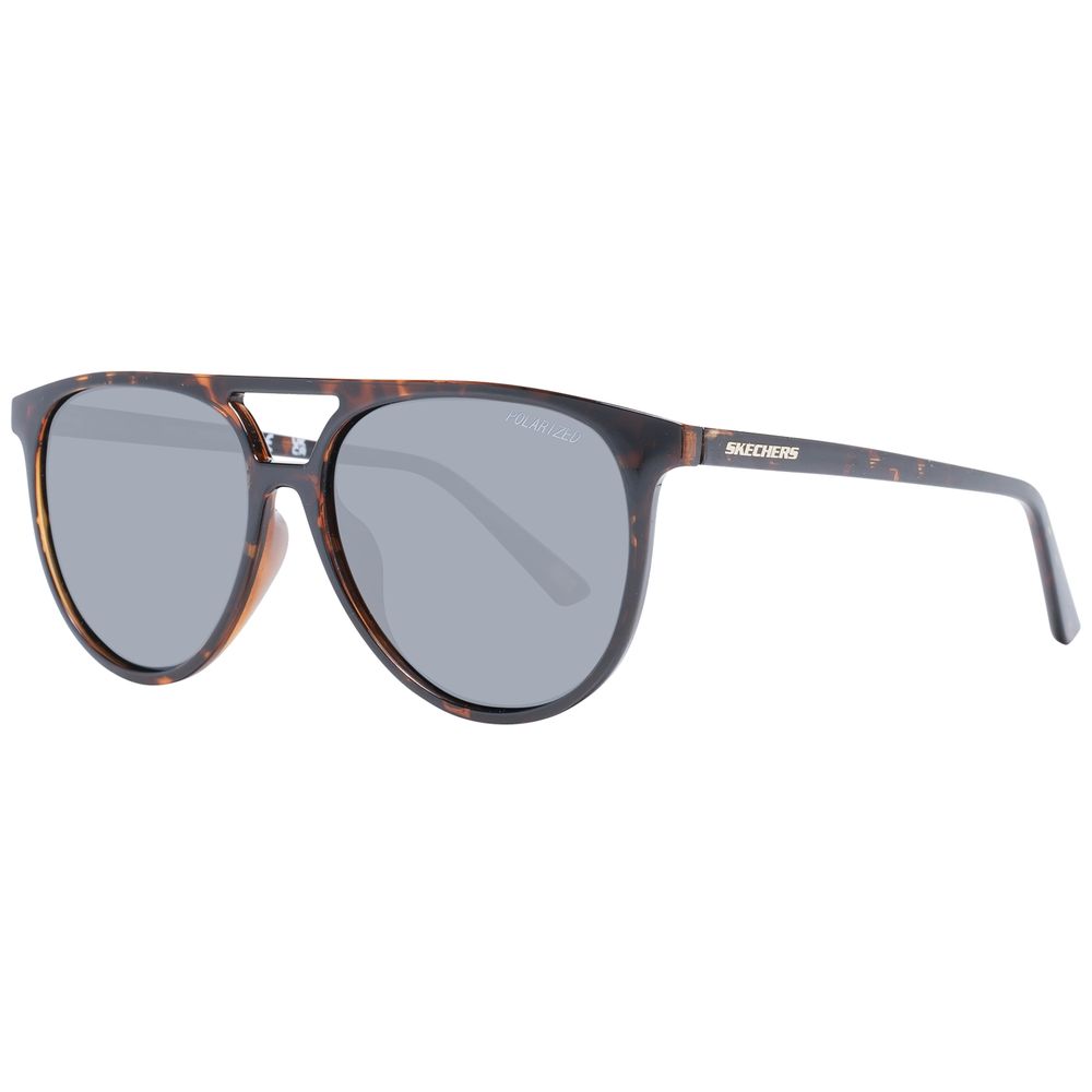SKECHERS Braune Sonnenbrille aus Kunststoff