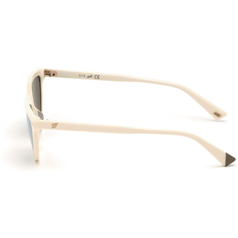 WEB EYEWEAR Weiße Sonnenbrille aus Acetat