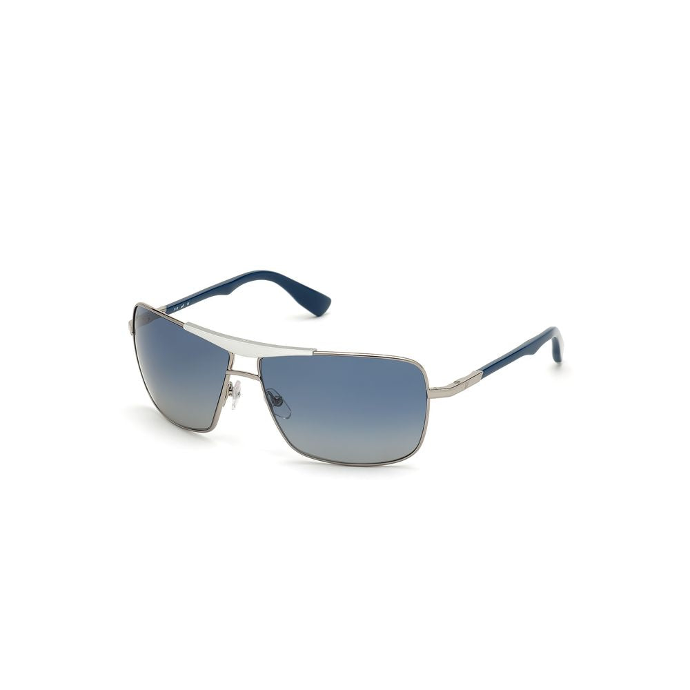 WEB EYEWEAR Graue Sonnenbrille aus Metall