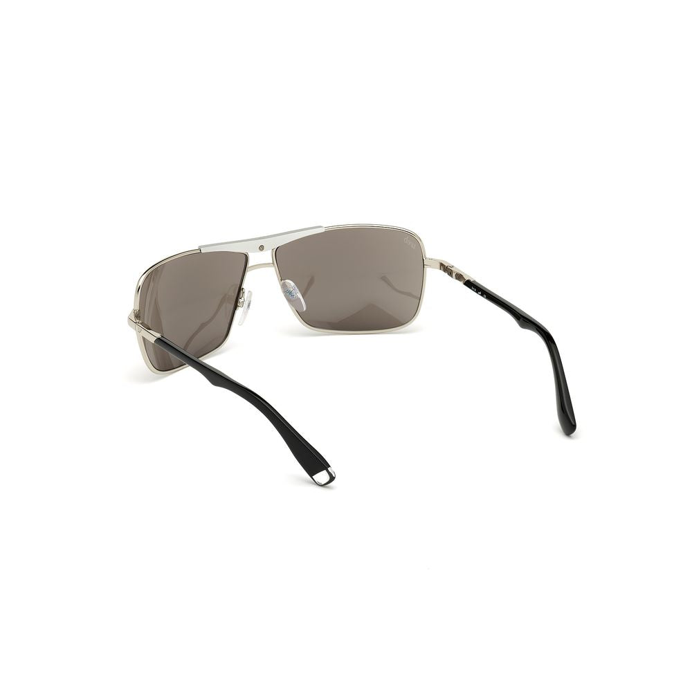 WEB EYEWEAR Graue Sonnenbrille aus Metall