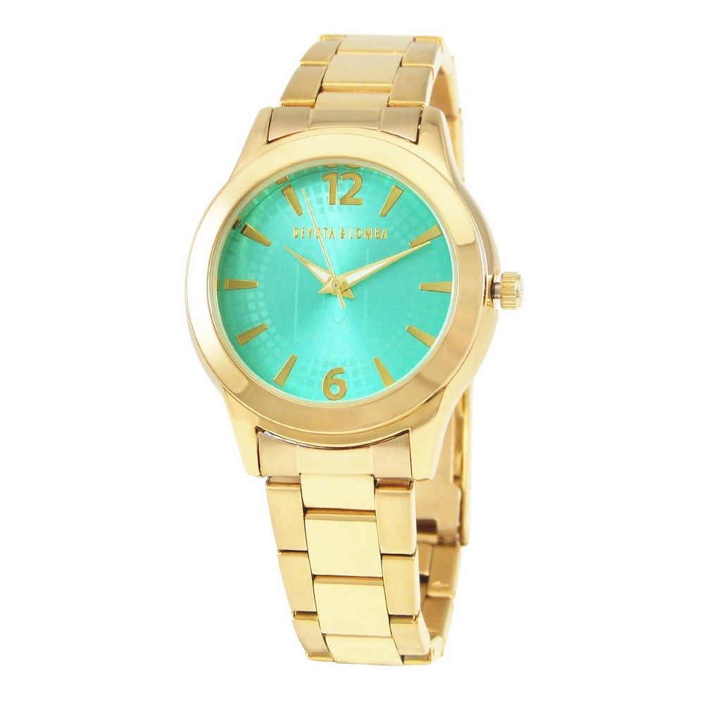 DEVOTA & LOMBA Gold-Tone Stainless Steel Dress Watch