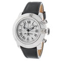 GLAM ROCK Schwarze Lederkleid-Uhr