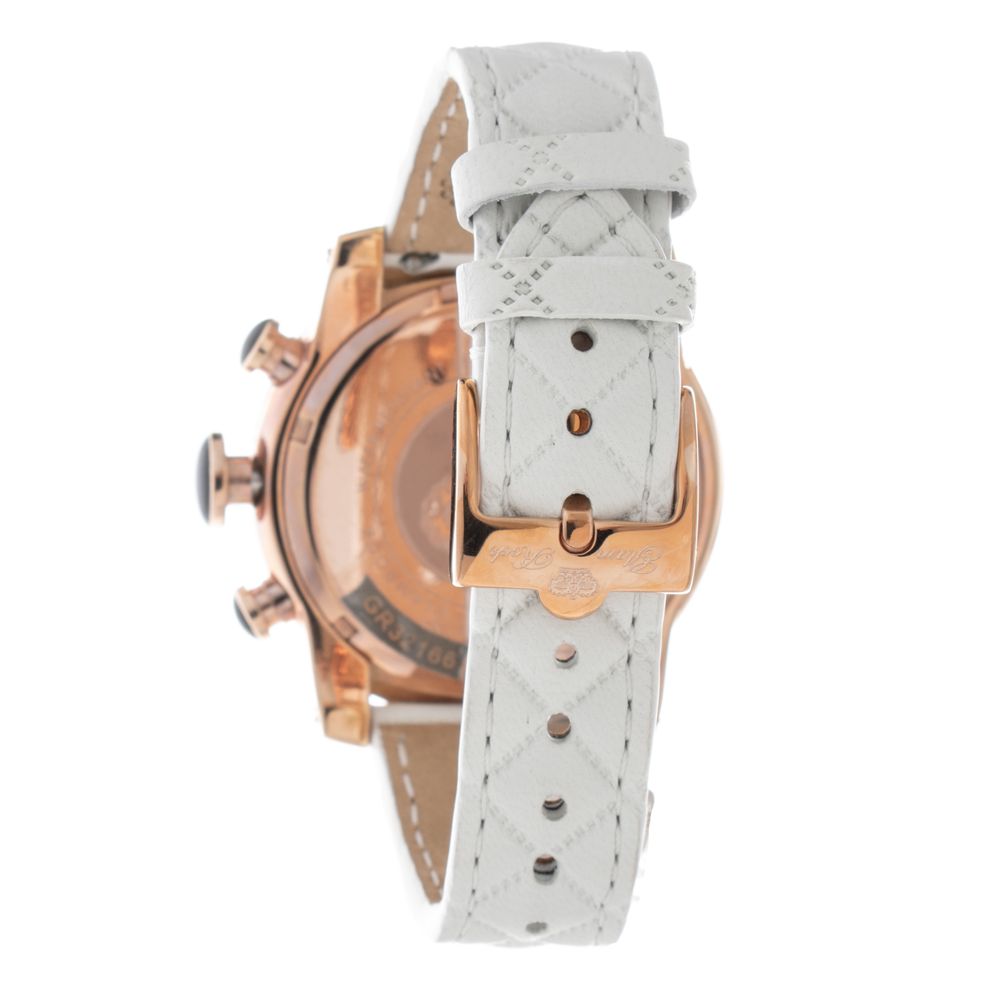 GLAM ROCK Weiße Lederkleider-Uhr