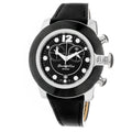GLAM ROCK Schwarze Lederkleideruhr