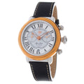 GLAM ROCK Schwarze Lederkleideruhr