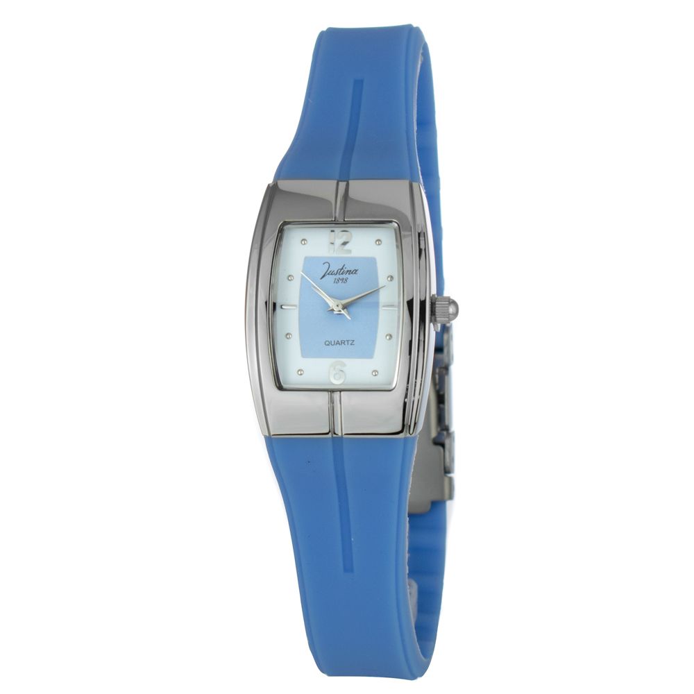 JUSTINA Blue Rubber Wristwatch