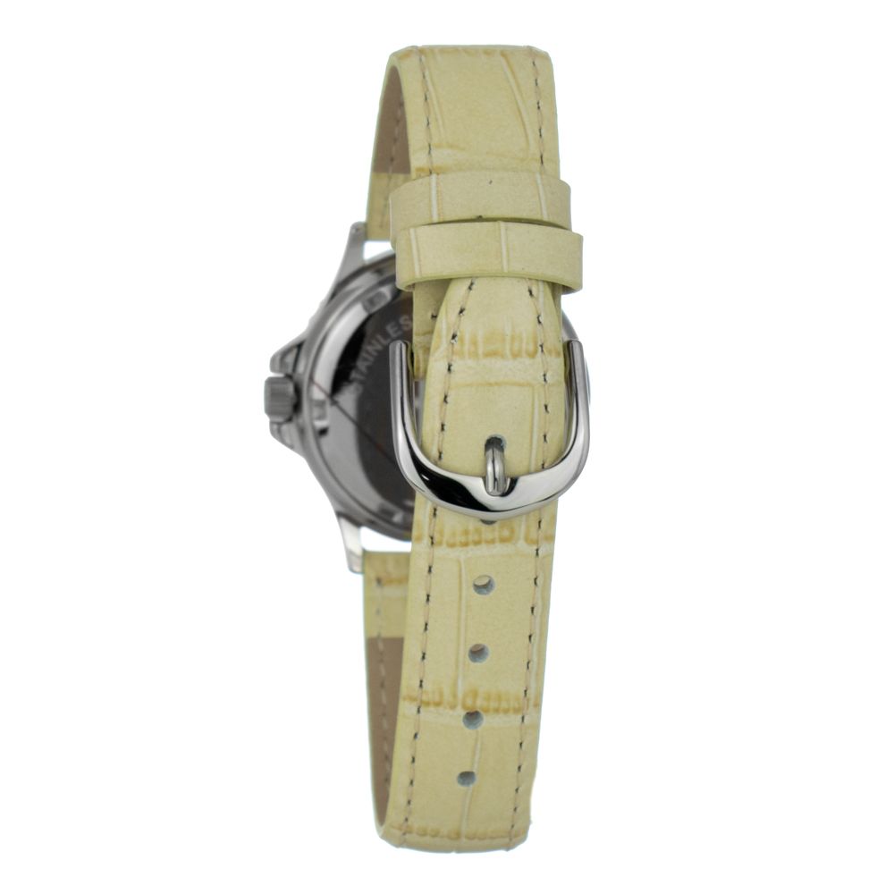 JUSTINA Beige Leather Watch