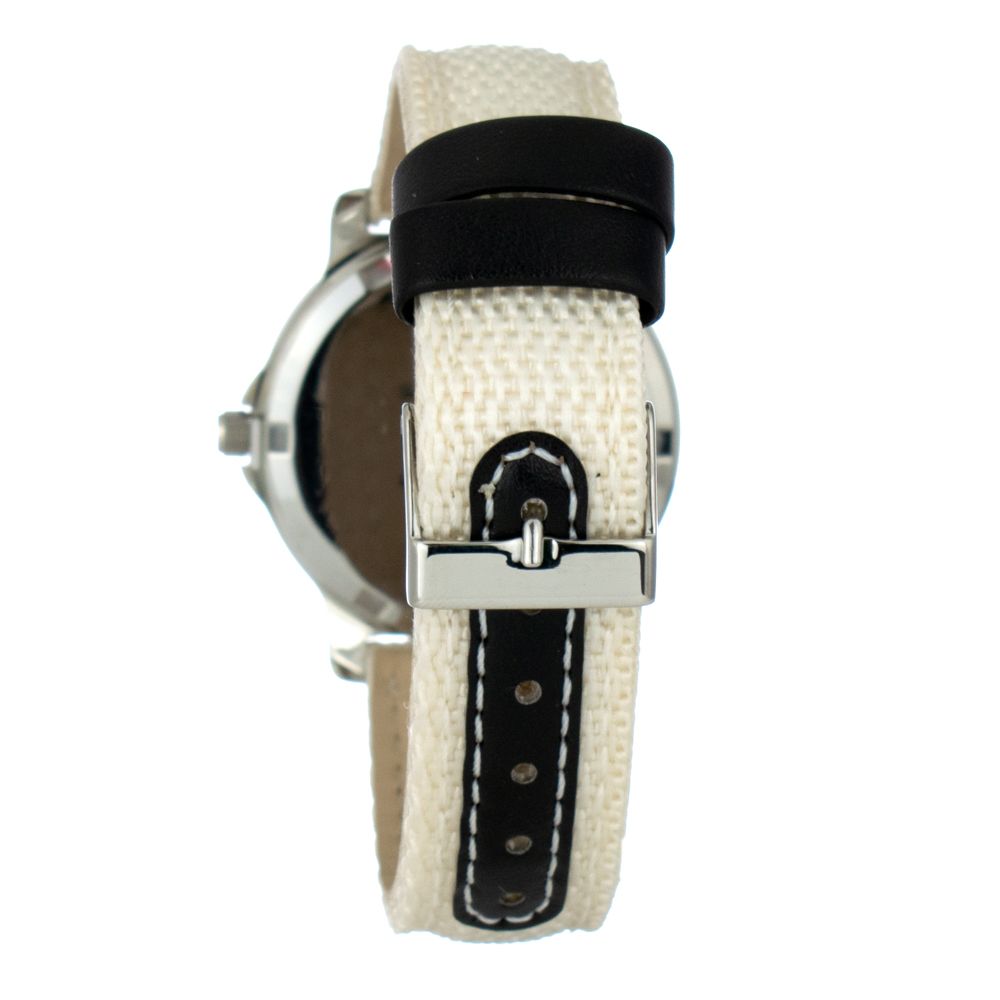 JUSTINA Beige Lederkleid Uhr