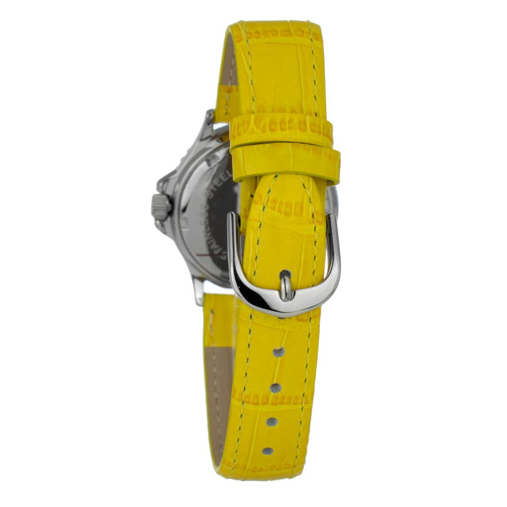 JUSTINA Two-Tone Leather Dress Watch