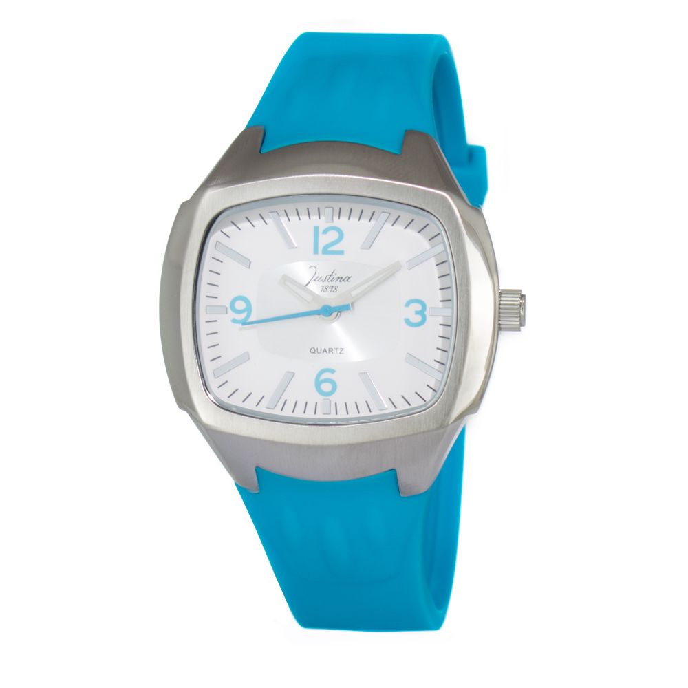 JUSTINA Blue Rubber Sports Watch