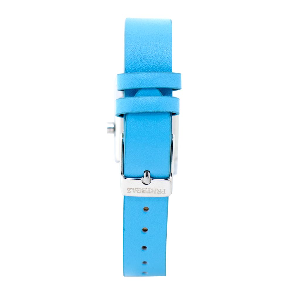 PERTEGAZ Blaue Lederkleideruhr