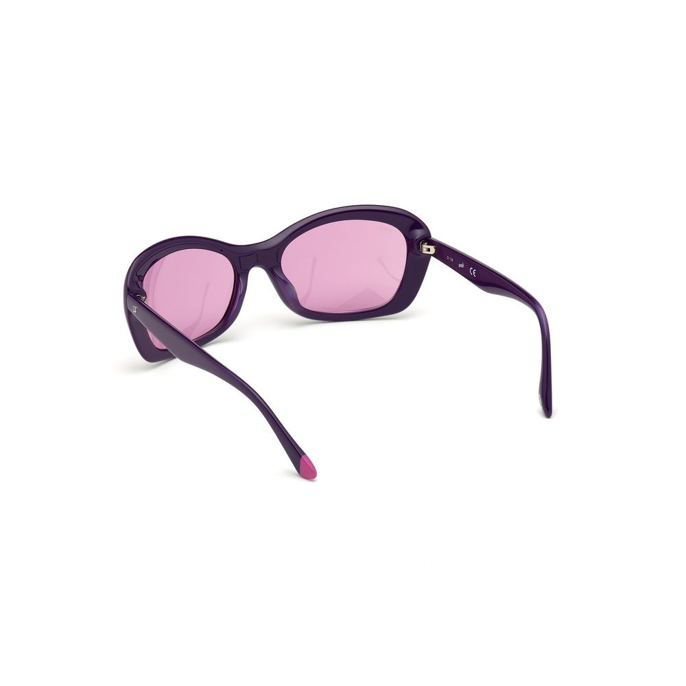 WEB EYEWEAR Lila Sonnenbrille aus Kunststoff