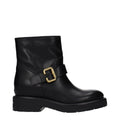 Chloé Schwarze Leder-Stiefeletten