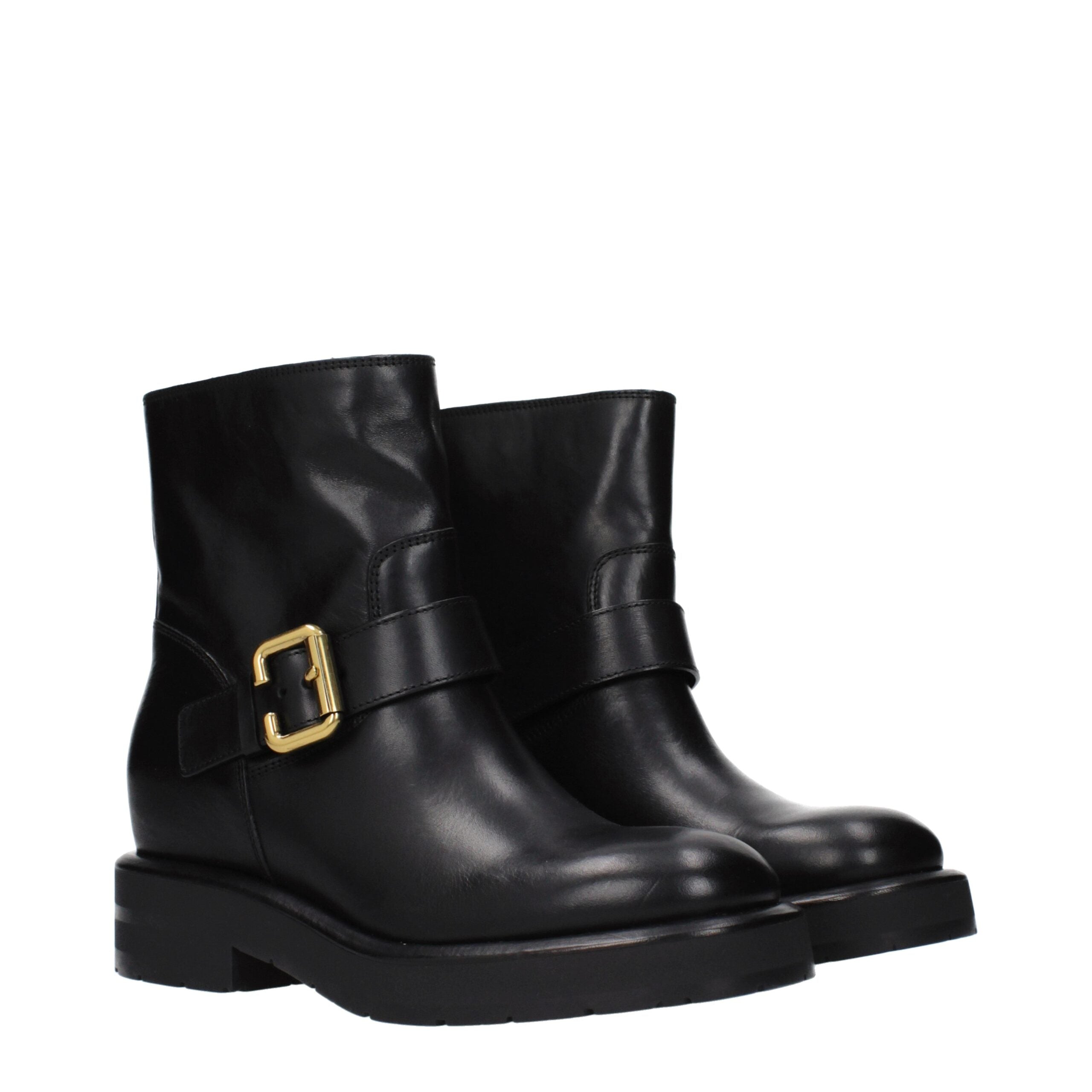 Chloé Schwarze Leder-Stiefeletten