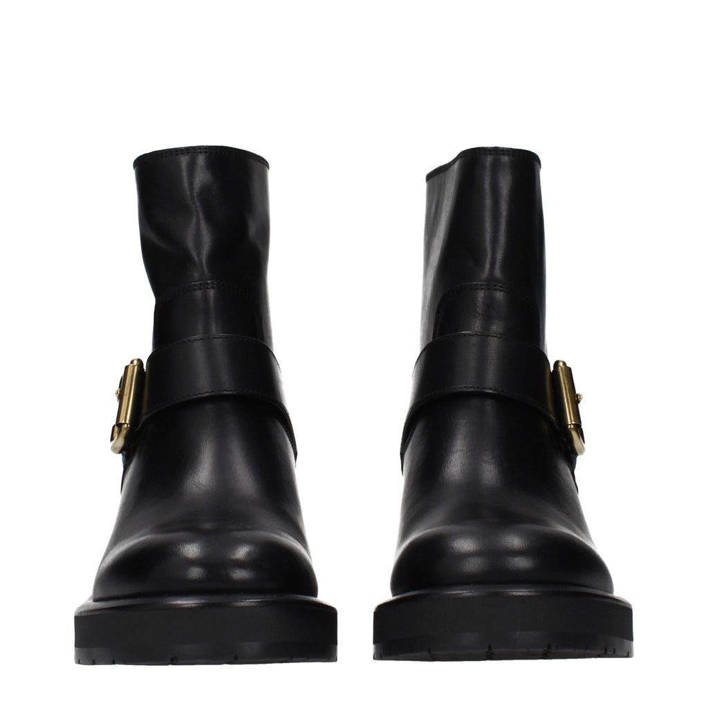 Chloé Schwarze Leder-Stiefeletten