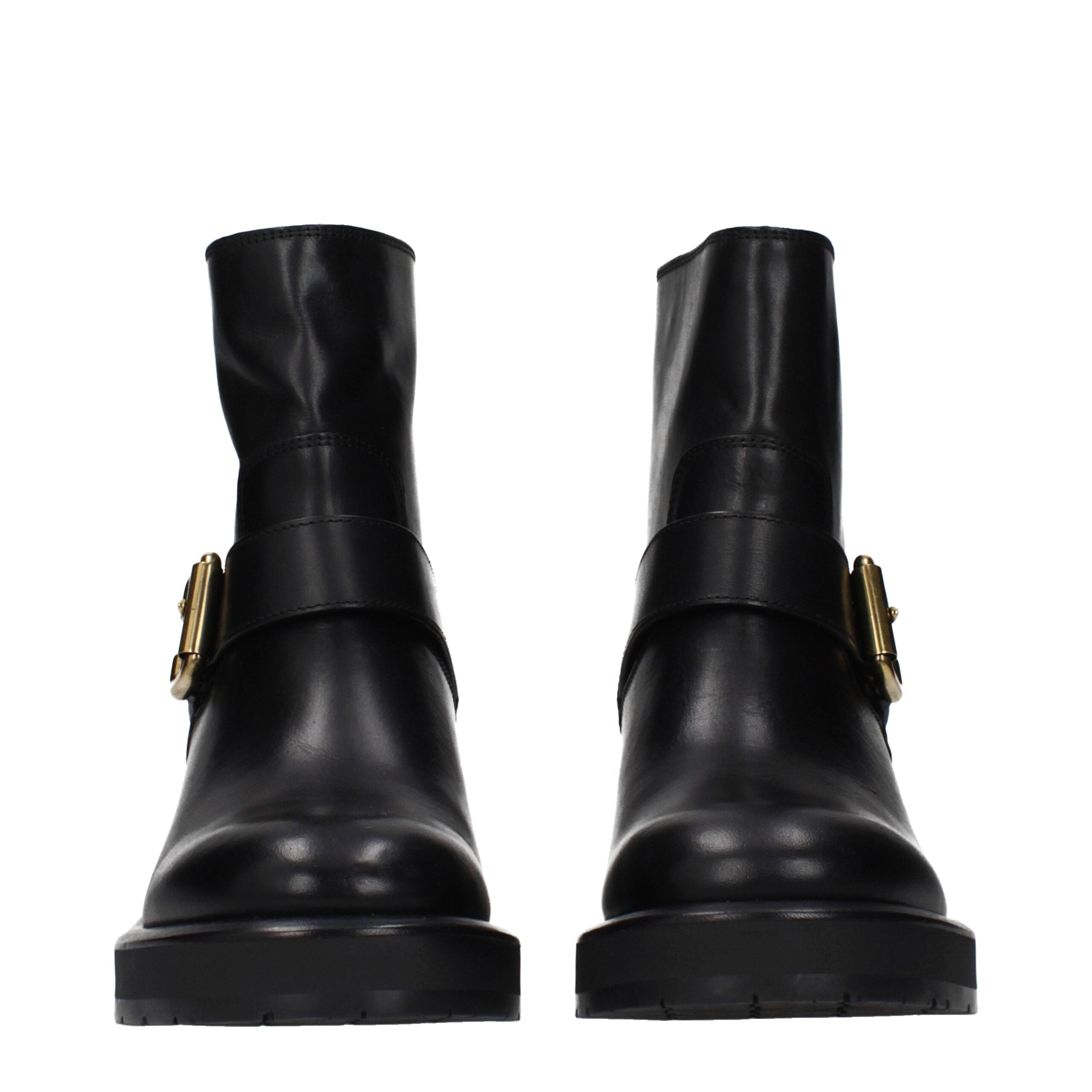 Chloé Schwarze Leder-Stiefeletten