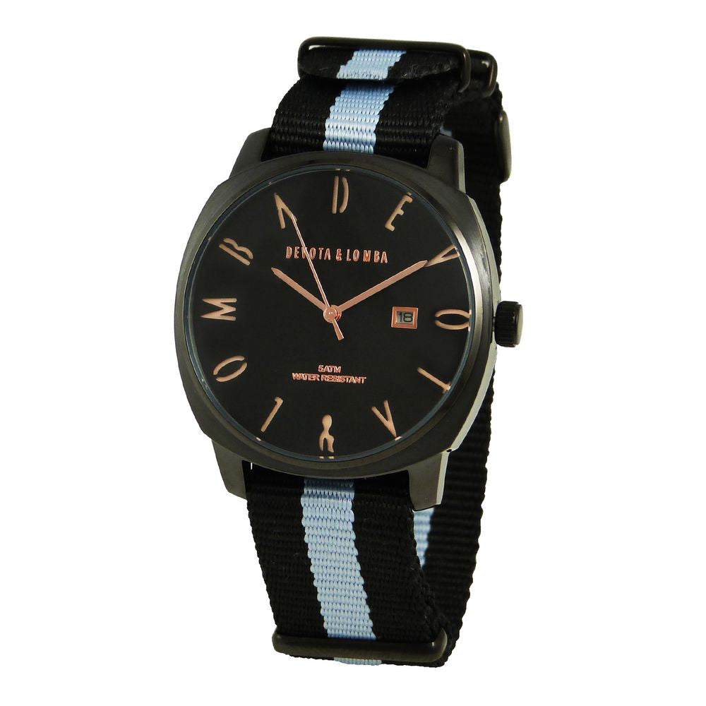 DEVOTA & LOMBA Black Nylon Wristwatch