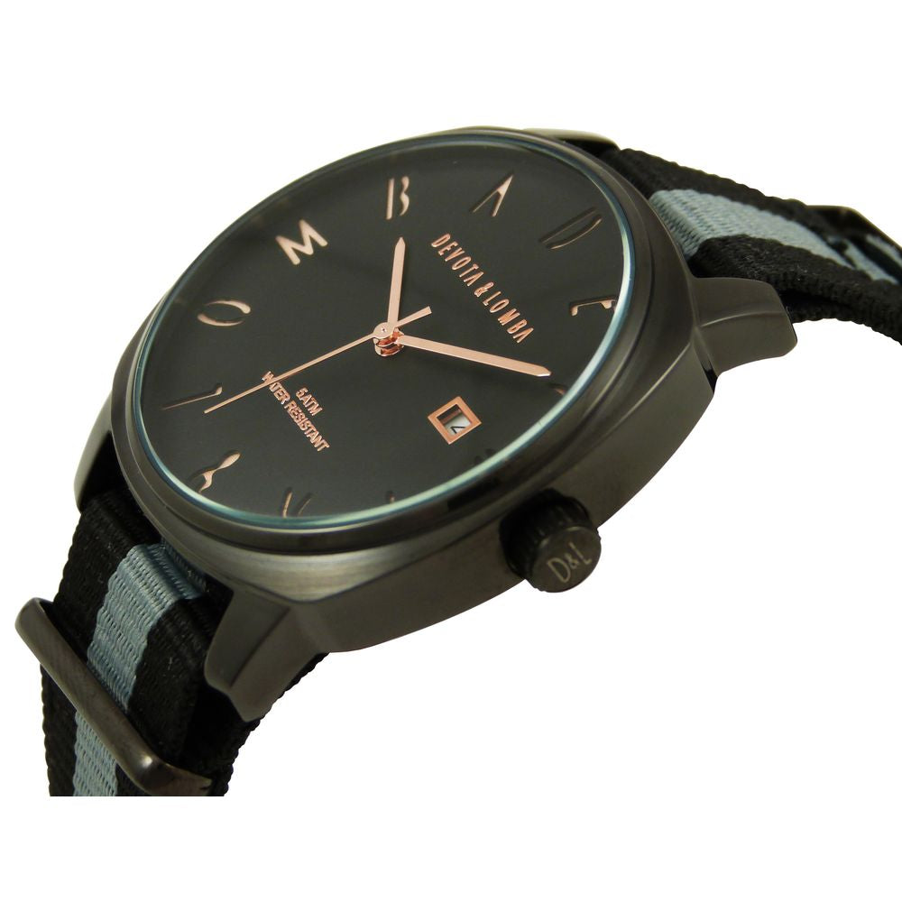 DEVOTA & LOMBA Black Nylon Wristwatch