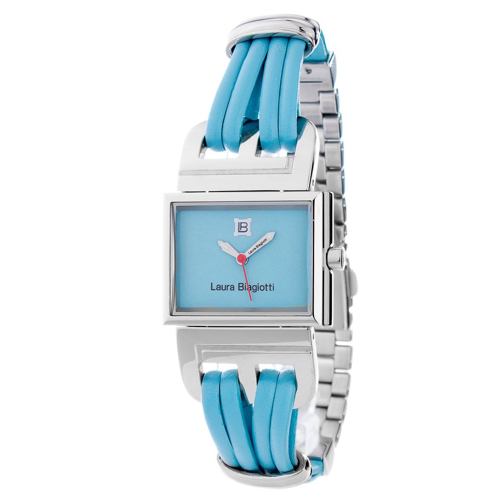 Laura Biagiotti Blaue Lederfutter-Kleideruhr