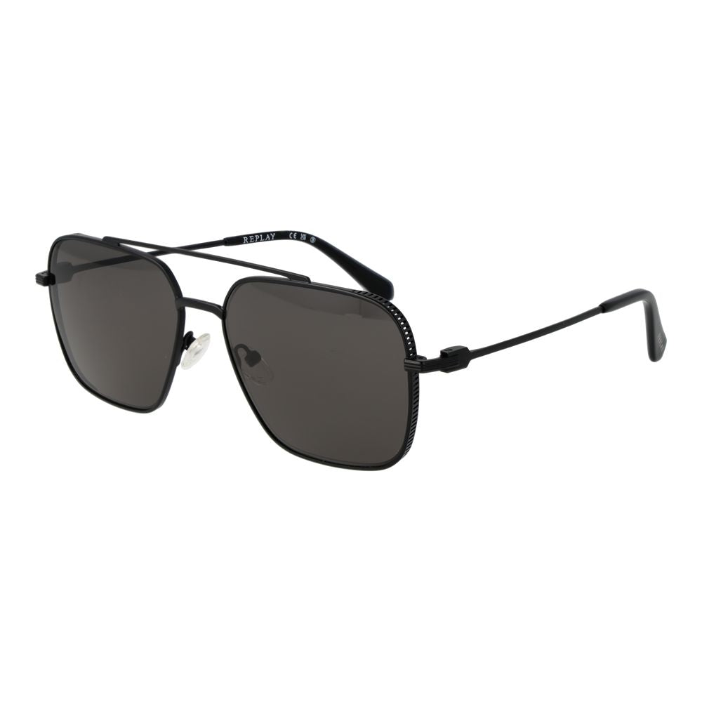 Replay Schwarze Sonnenbrille aus Metall
