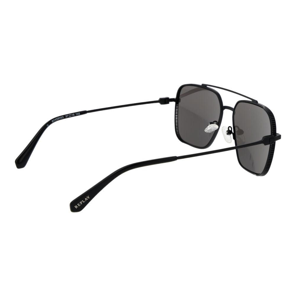 Replay Schwarze Sonnenbrille aus Metall