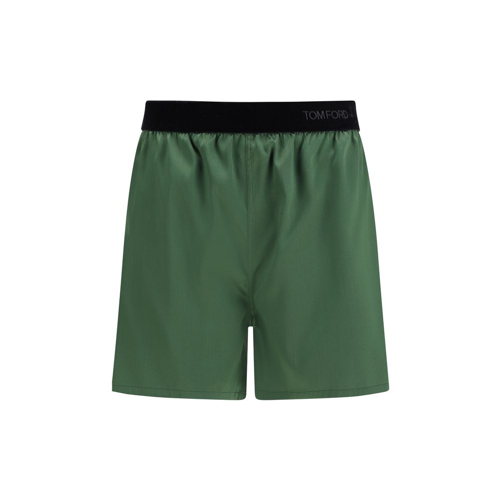 Tom Ford Zweifarbige Seiden-Bermudashorts