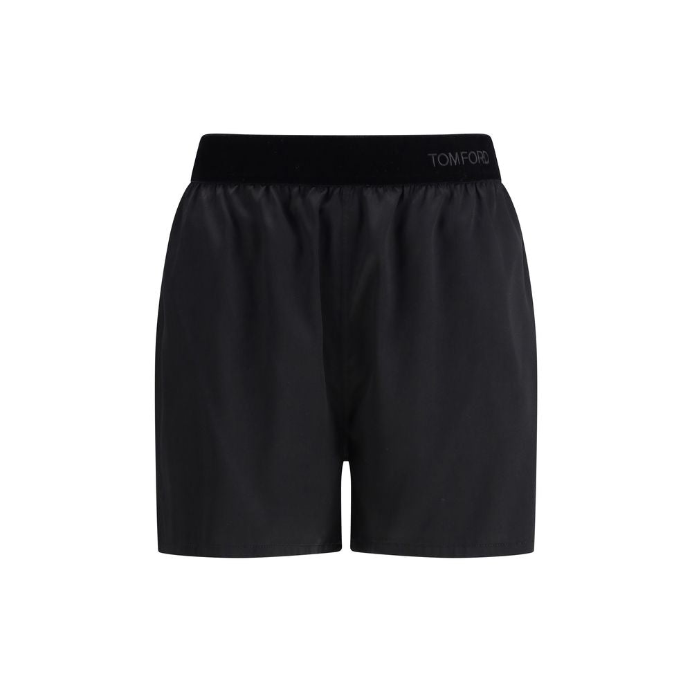 Tom Ford Schwarze Bermuda-Shorts aus Seide