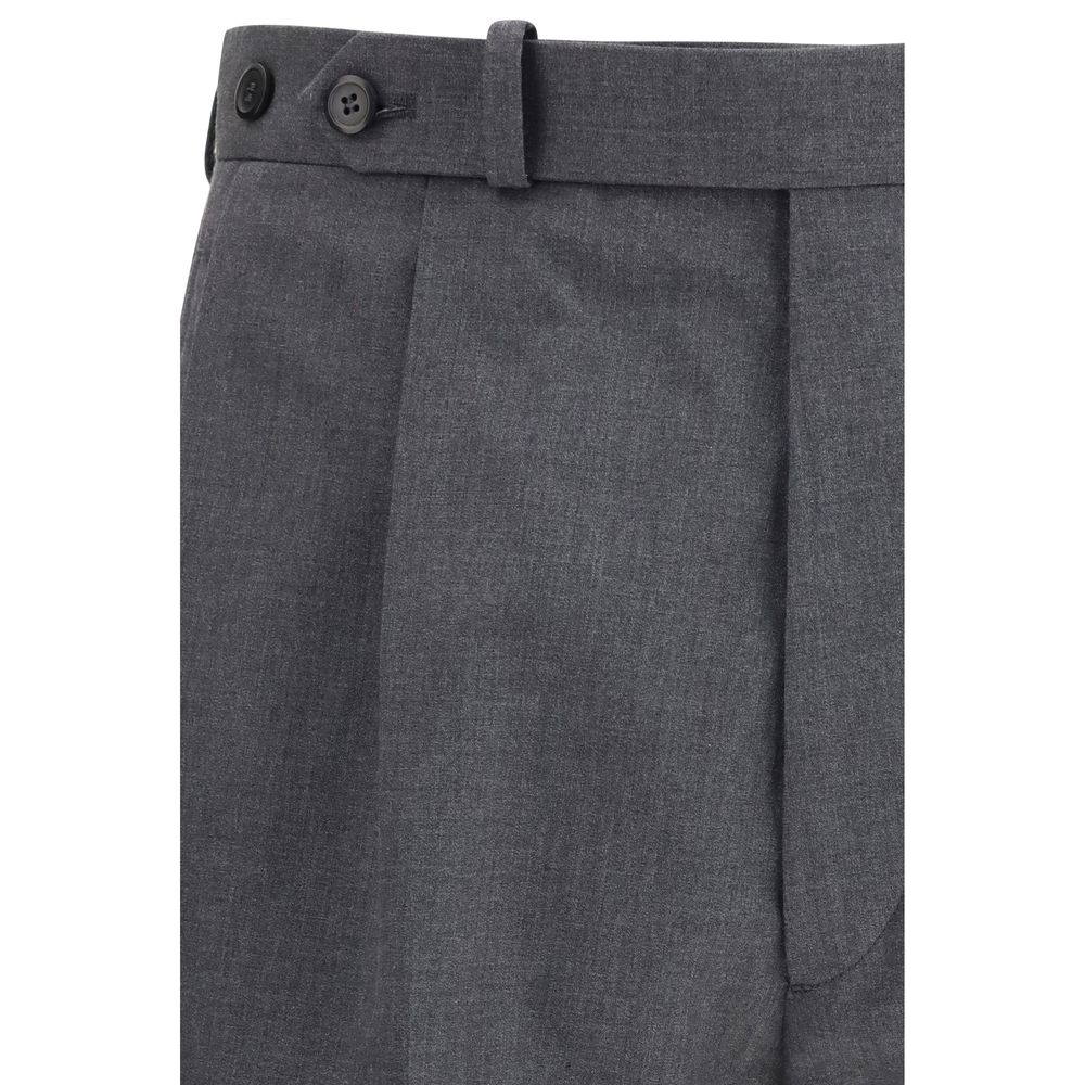 Prada Graue Flanell-Wollhose