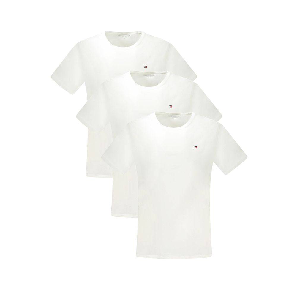 Tommy Hilfiger Bianco Baumwoll-T-Shirt für Herren