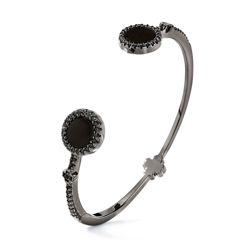 Folli Follie Schwarzes Silberarmband