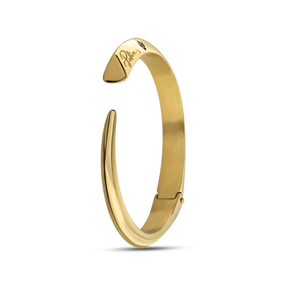 Police Armband aus Edelstahl in Gold