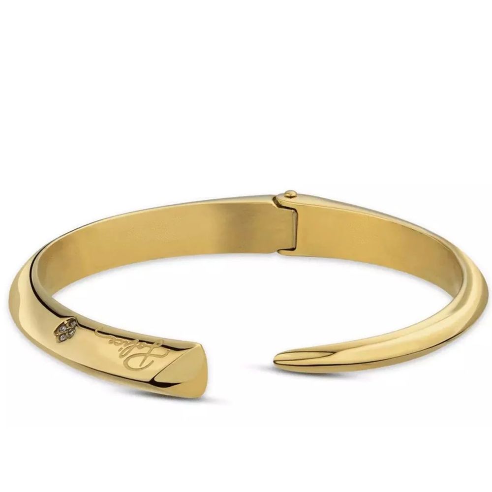 Police Armband aus Edelstahl in Gold