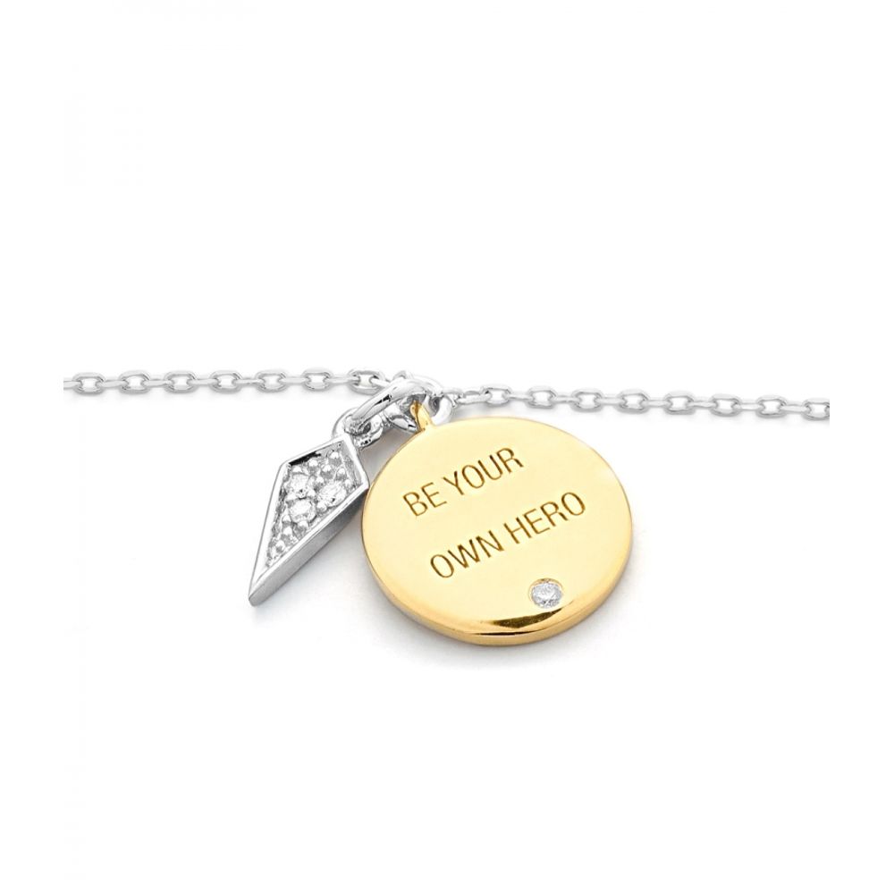 SECRECY Graues Silberarmband