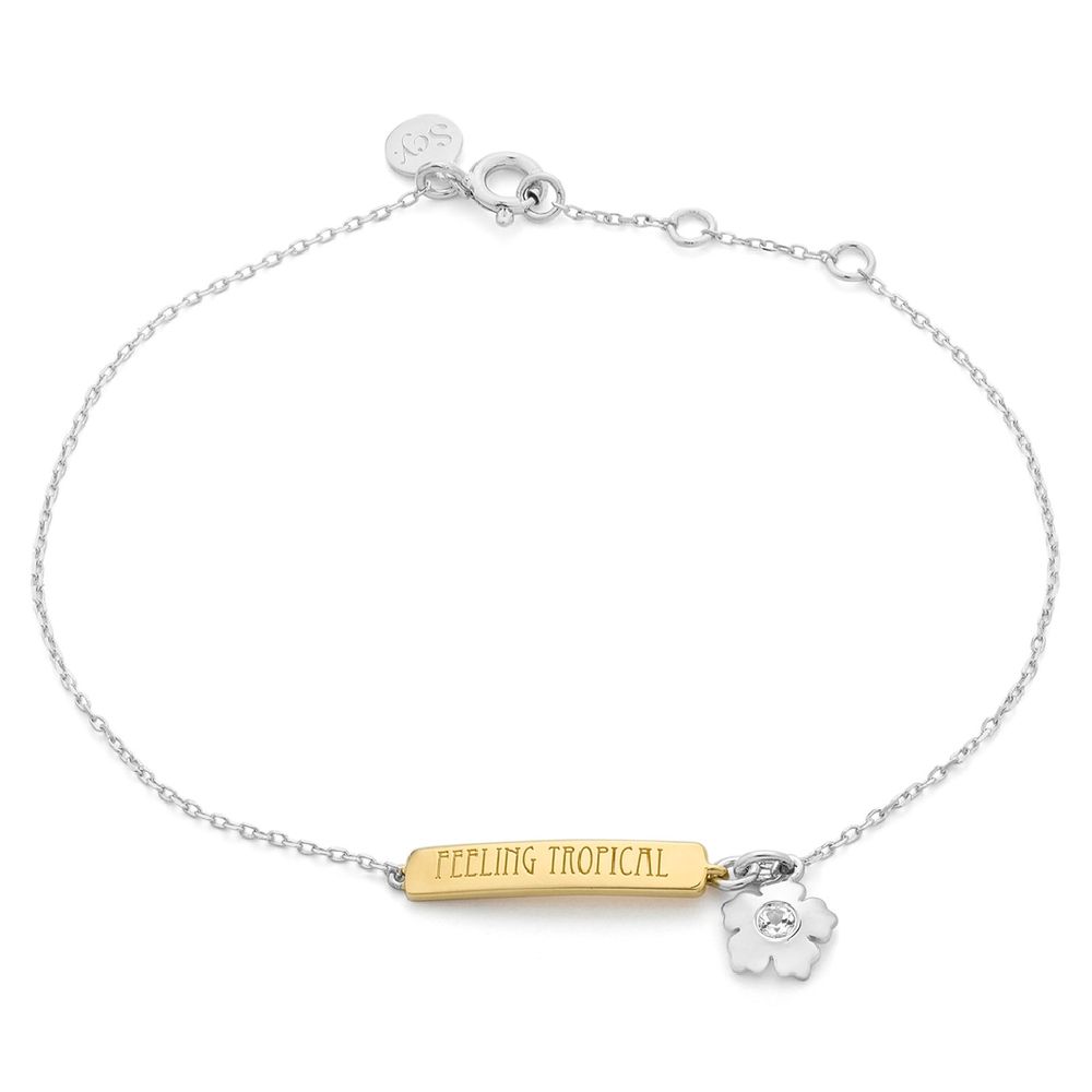 SECRECY Graues Silberarmband