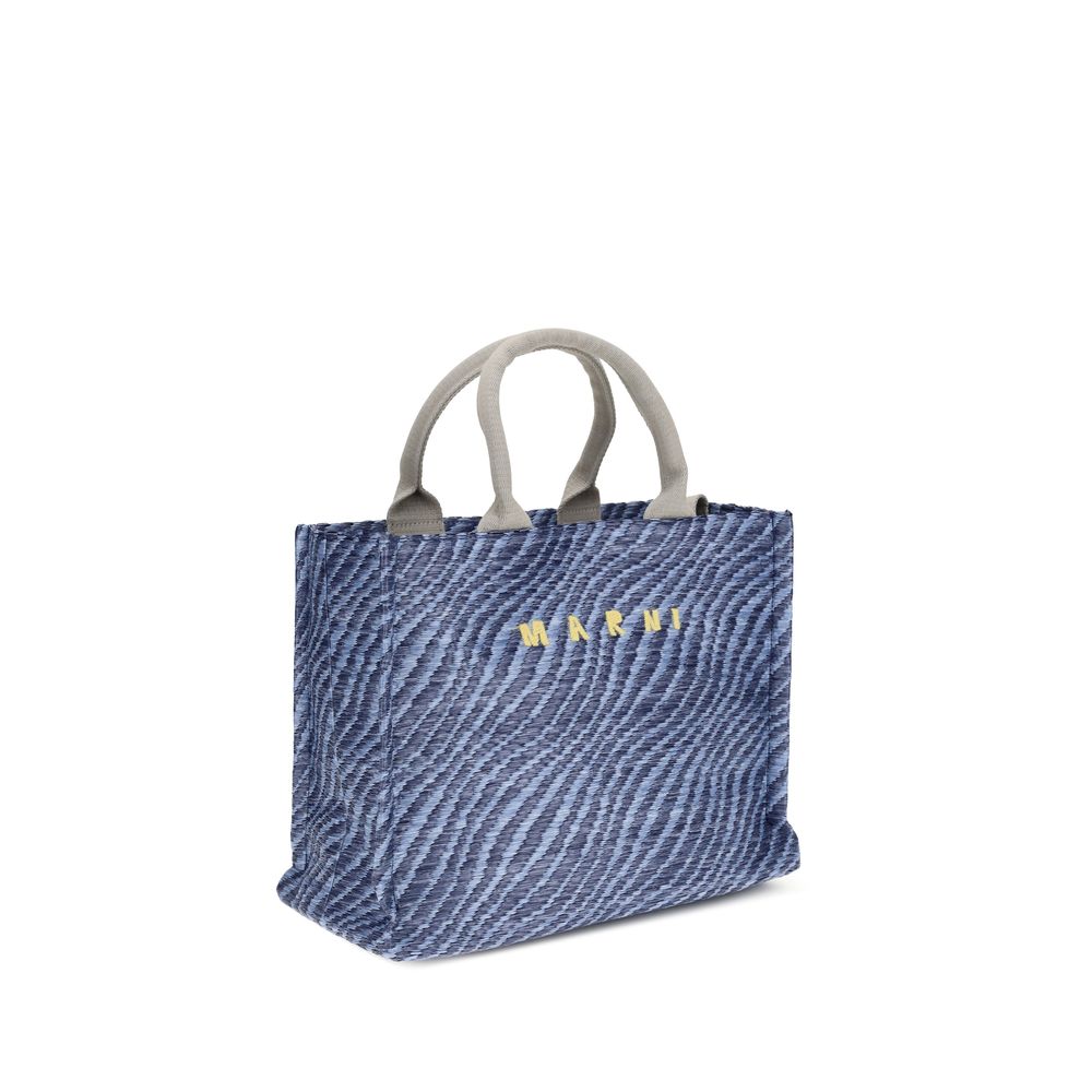 Marni Fabric Shoulder Bag in Blue