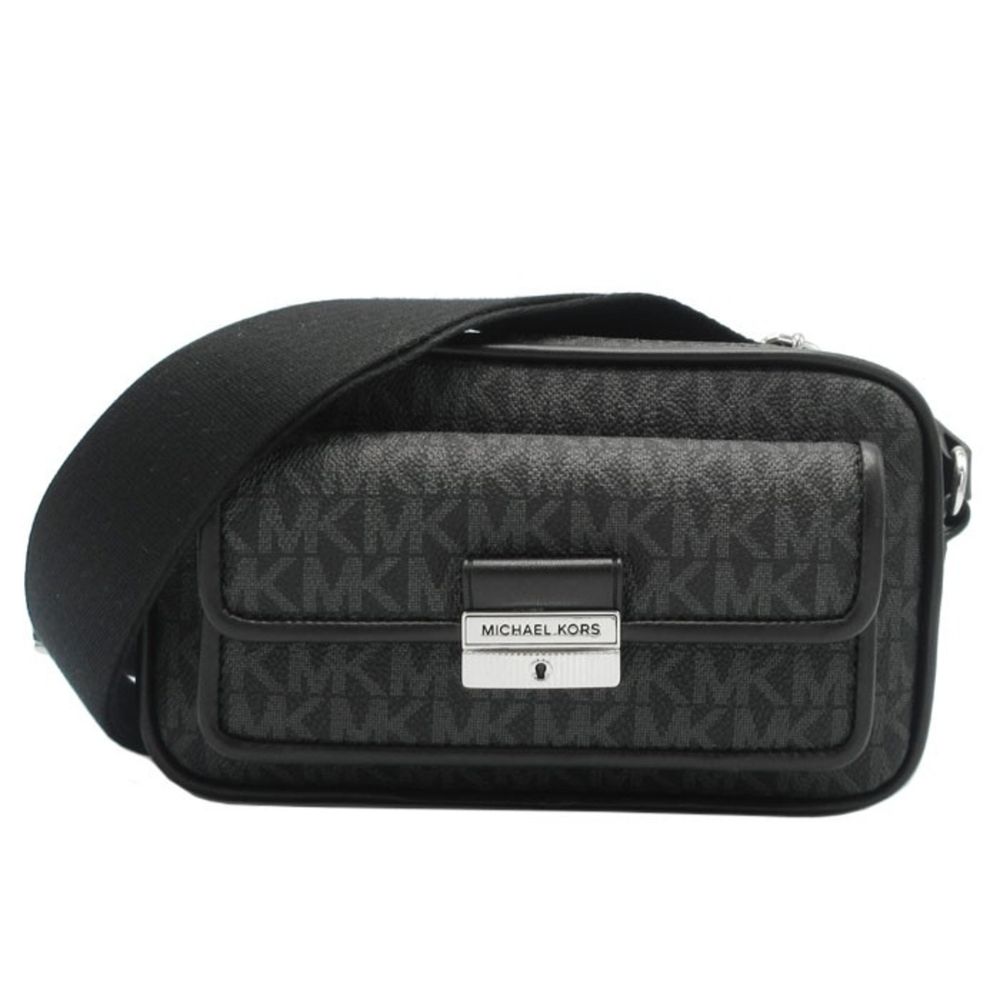 Michael Kors Schwarze Canvas Umhängetasche