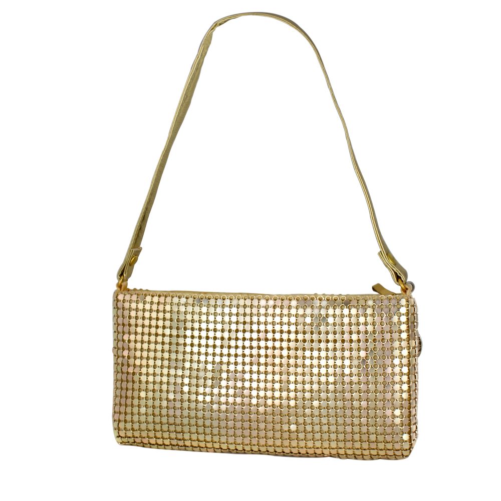 Chronotech Goldene Handtasche aus Kunstleder