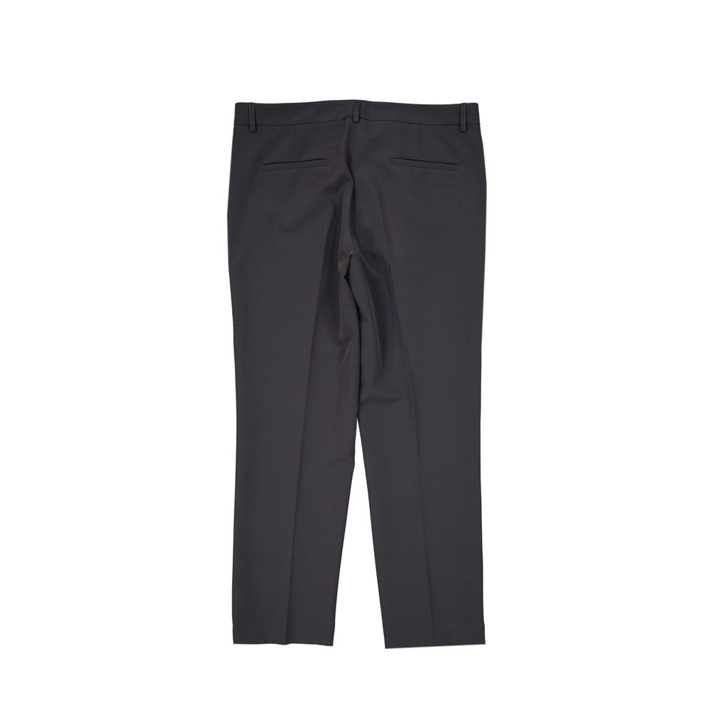 BLANCA VITA Grey Cropped Trousers Made of Elastane