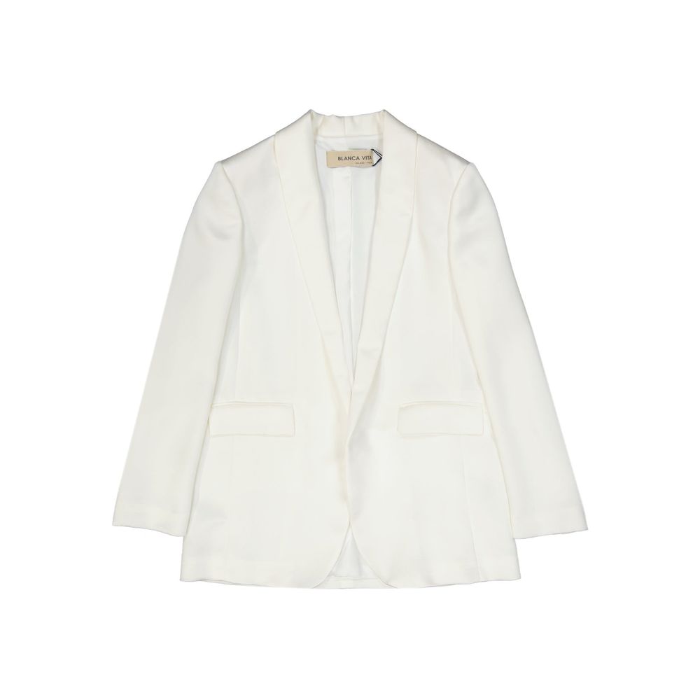 BLANCA VITA Weiße Jacke und Mantel aus Polyester
