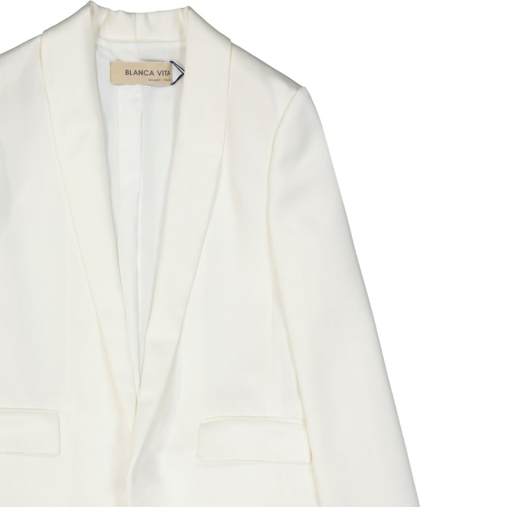 BLANCA VITA Weiße Jacke und Mantel aus Polyester