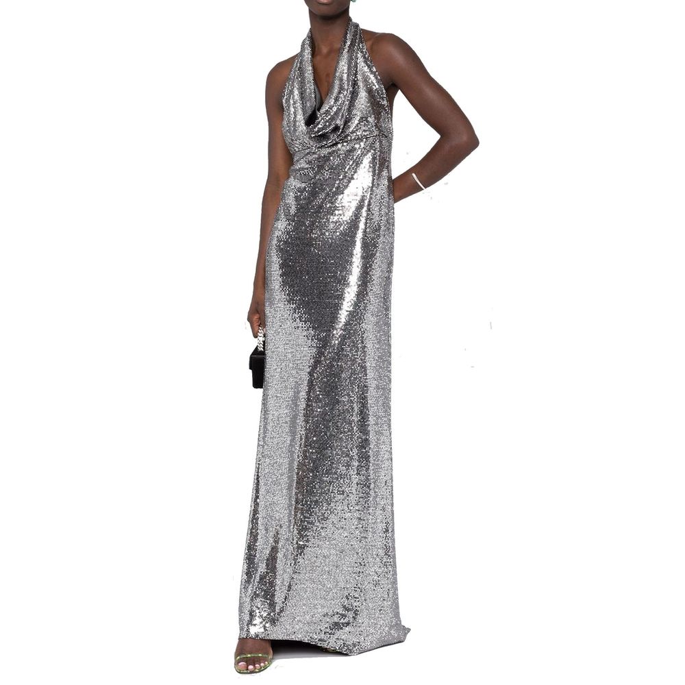 BLANCA VITA Silver Cocktail Dress Made of Elastane