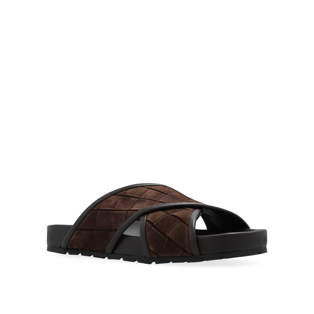 Bottega Veneta Brown Lambskin Sandals