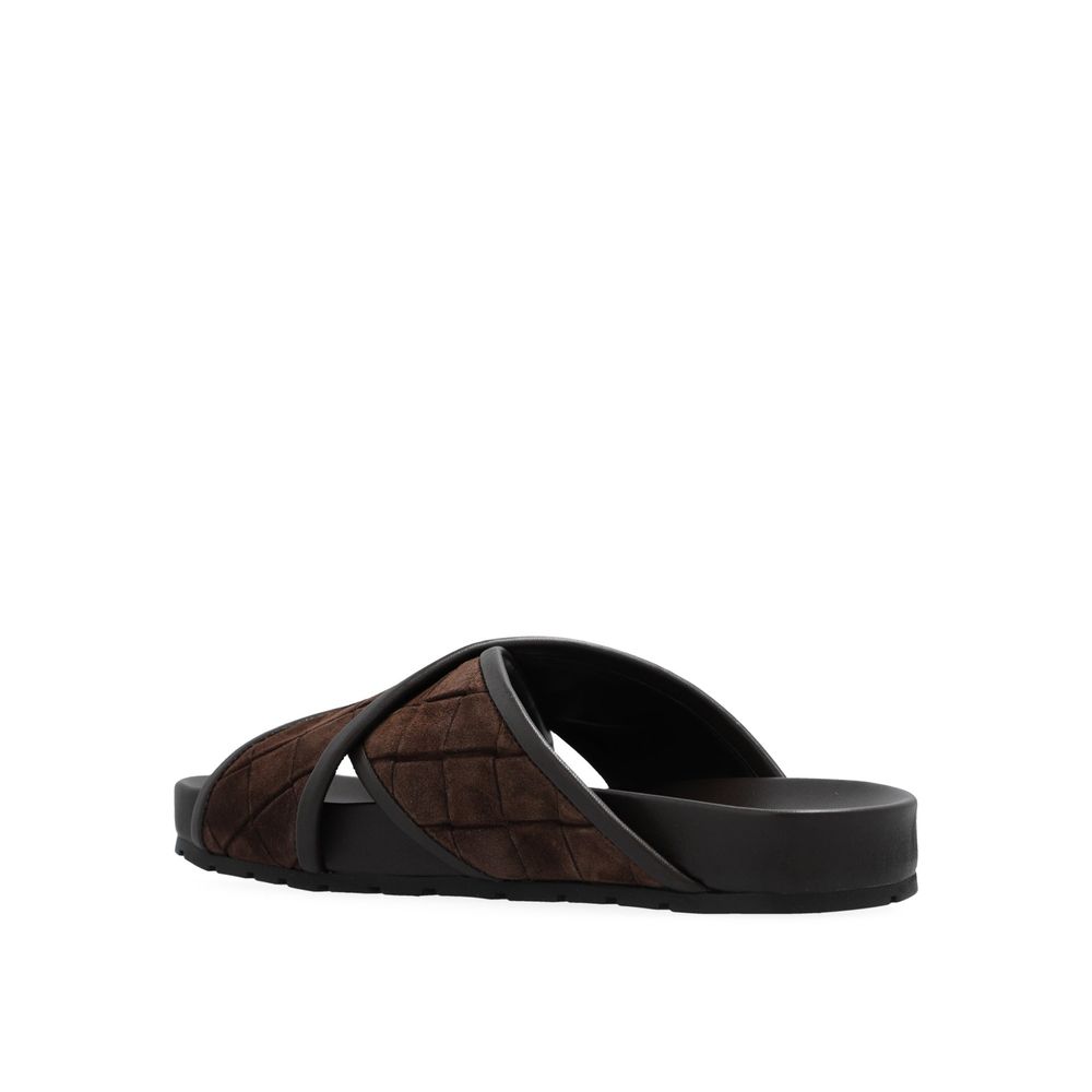 Bottega Veneta Brown Lambskin Sandals