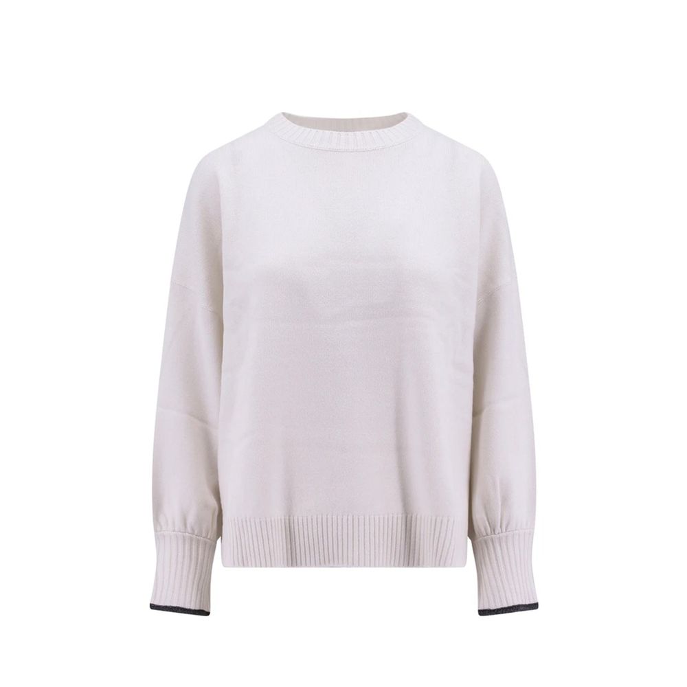 Brunello Cucinelli Weicher Kaschmirpullover in Weiß