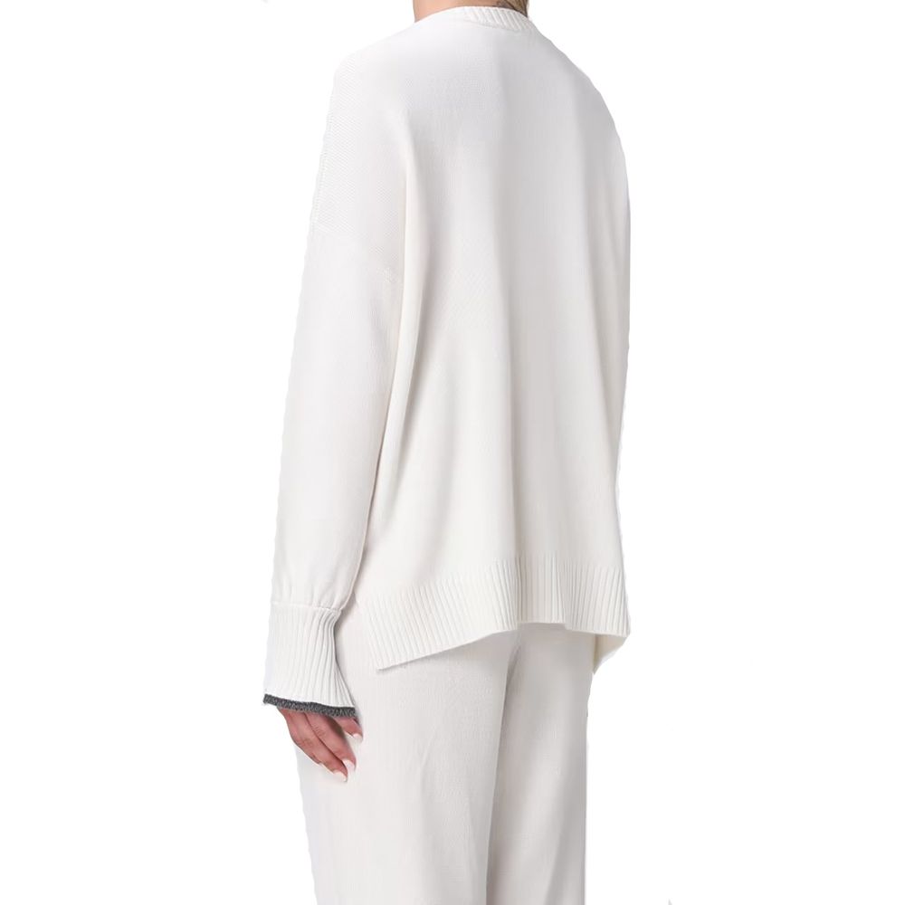 Brunello Cucinelli Weicher Kaschmirpullover in Weiß