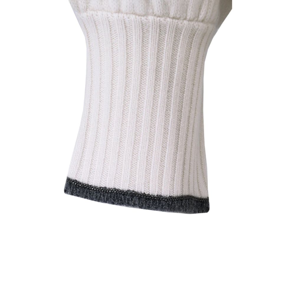 Brunello Cucinelli Weicher Kaschmirpullover in Weiß
